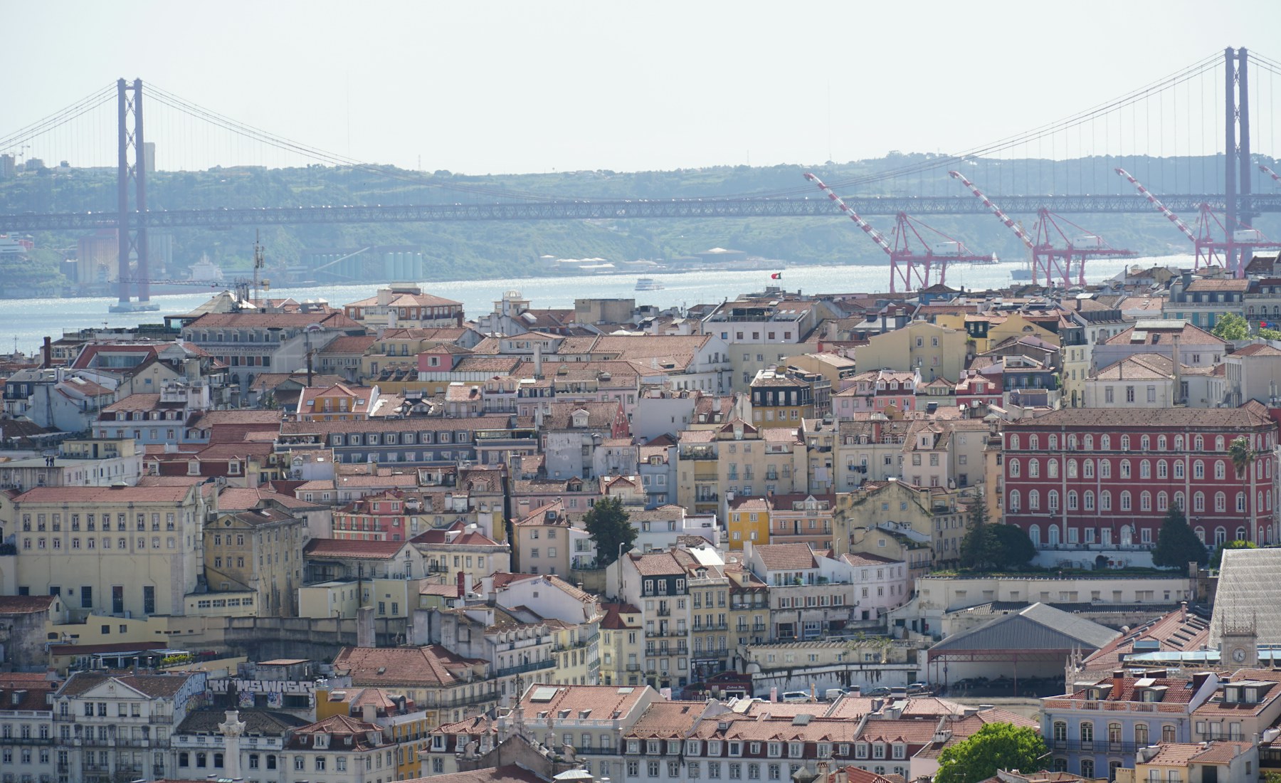 Vista de Lisboa e do rio Tejo